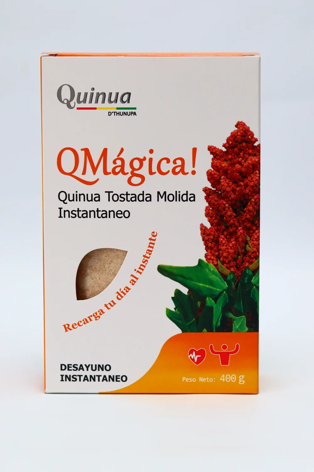 Caja de QMágica Quinua Tostada Molida Instantánea, 400 g